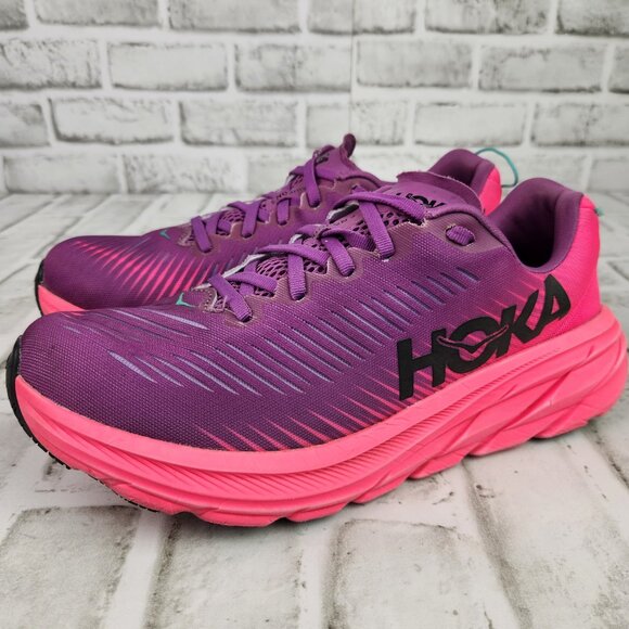 Hoka One One Rincon 3 Women Sz 9.5 B Purple Pink Running Athletic Shoe Train Gym - Picture 3 of 10